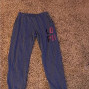 Blue sweatpants